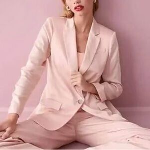 J.Crew Alfie Blazer Gramercy Twill Pink Size: 6